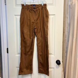 GAP Women's Paperbag Waist Pants Brown Size S Elastic Waist Casual Trouser 28x30